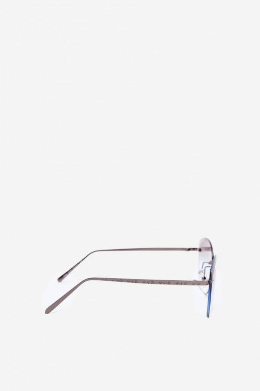 Lunettes de soleil sans monture avec filtre UV 400 en couleur bleue