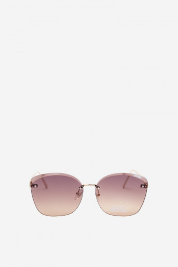 Lunettes de soleil sans monture avec filtre UV 400 en couleur marron 2