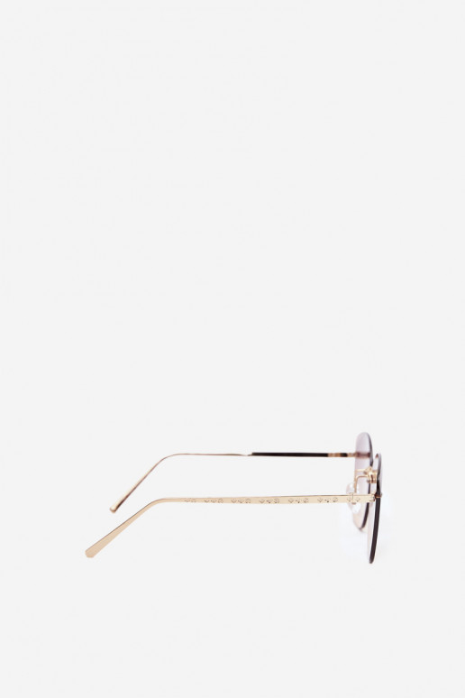 Lunettes de soleil sans monture avec filtre UV 400 en couleur marron
