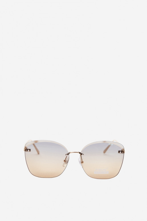 Rahmenlose Sonnenbrille mit UV 400-Filter in Gelb