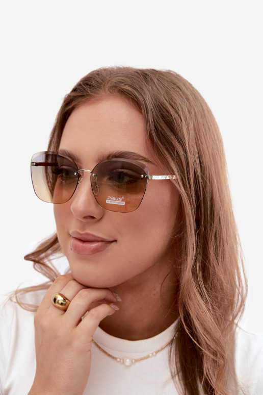 Lunettes de soleil sans monture avec filtre UV 400 en couleur jaune