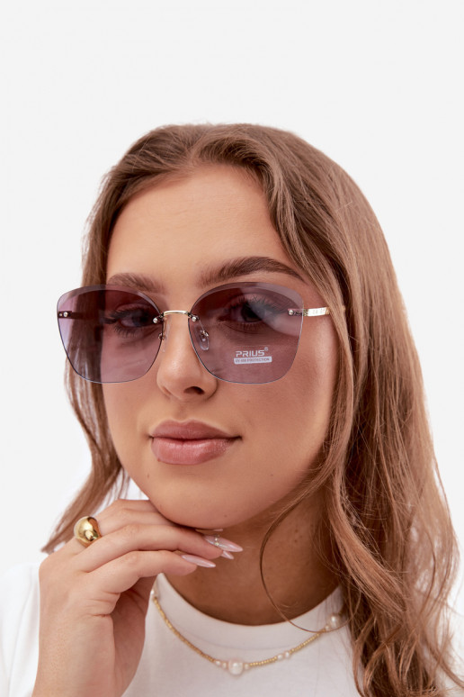 Sonnenbrille randlos mit UV 400 Filter in violett