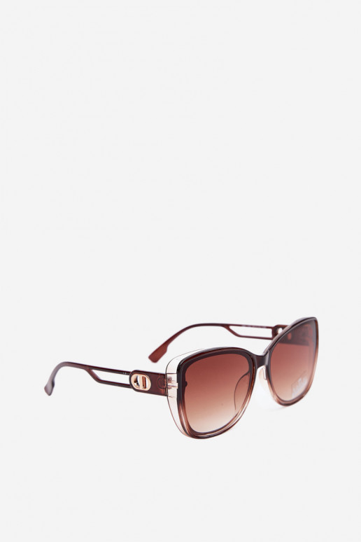 Dames zonnebril in cat-eye stijl bruin
