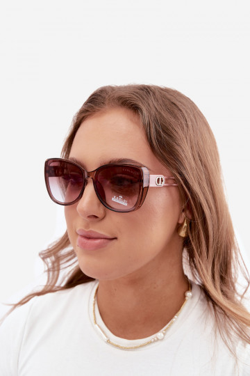 Damen Sonnenbrille im Cat-Eye-Stil rosa
