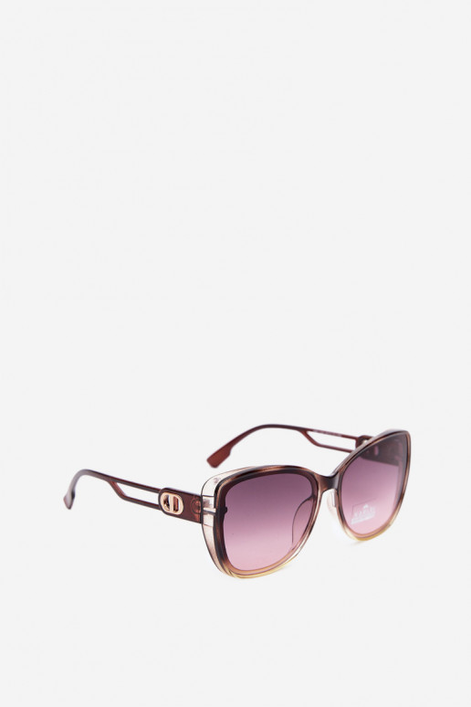 Dames zonnebril in cat-eye stijl bruin-geel