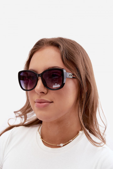 Damen Sonnenbrille im Cat-Eye-Stil schwarz