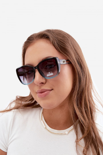 Damen Sonnenbrille im Cat-Eye-Stil blau