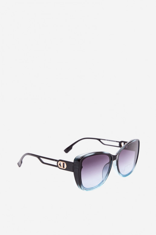 Lunettes de soleil femme style œil de chat bleu