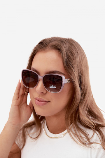 Lunettes de soleil femme style œil de chat violet