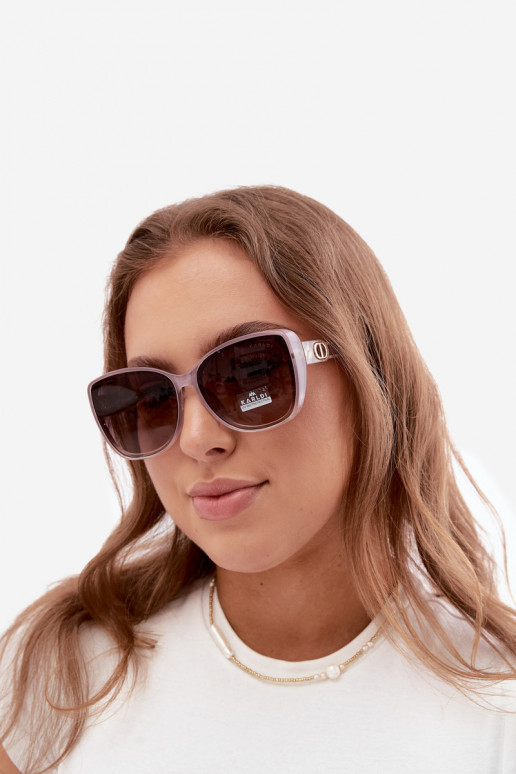 Lunettes de soleil femme style œil de chat violet
