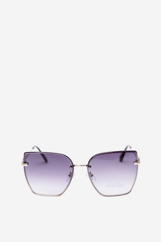 Randlose Cat-Eye-Sonnenbrille mit UV 400 Filter dunkelblau