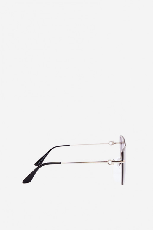 Zonnebril zonder rand in cat-eye stijl met UV 400-filter donkerblauw