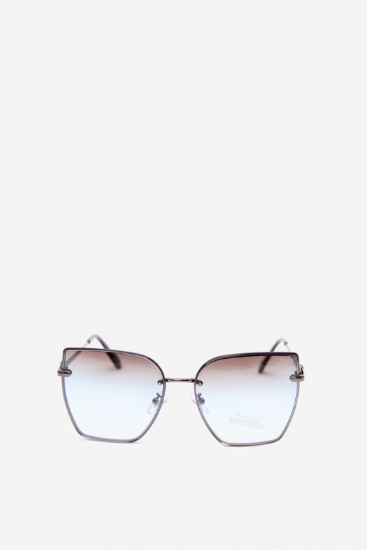 Randlose Cat-Eye-Sonnenbrille mit UV 400 Filter blau