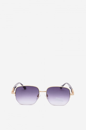 Lunettes de soleil avec monture fine et filtre UV, or-noir 2