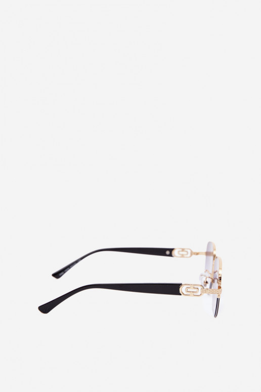 Zonnebril met dunne monturen en UV-filter, goud-zwart