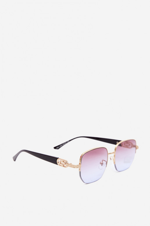 Lunettes de soleil avec monture fine et filtre UV, violet