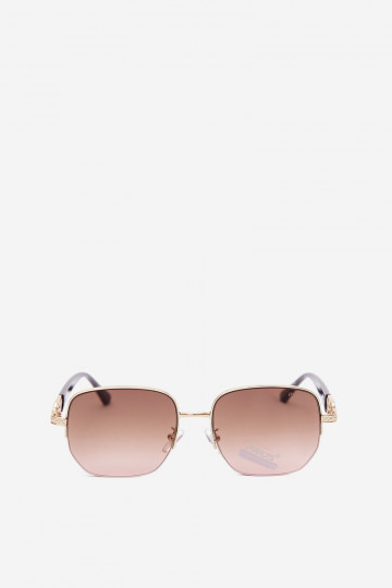 Lunettes de soleil avec monture fine et filtre UV, rose 2