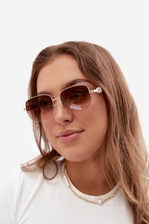 Lunettes de soleil avec monture fine et filtre UV, rose