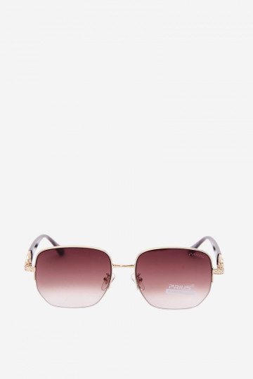 Lunettes de soleil avec monture fine et filtre UV, marron 2