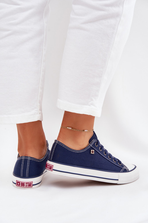 Donkerblauwe casual schoenen Big Star DD274A235