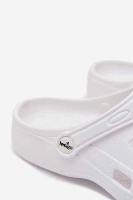 Witte dames lichte klompen LEMIGO 806