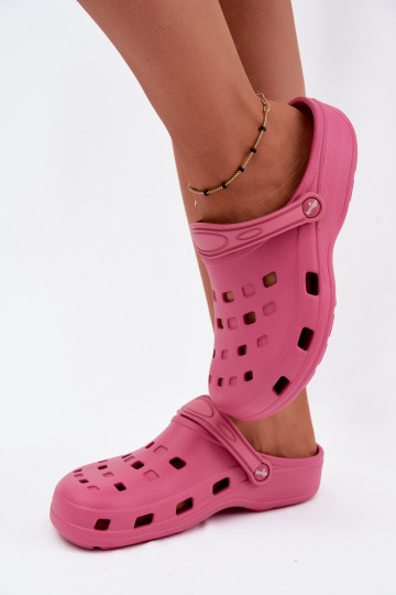 Dunkelrosa Damen leichte Clogs LEMIGO 806 2