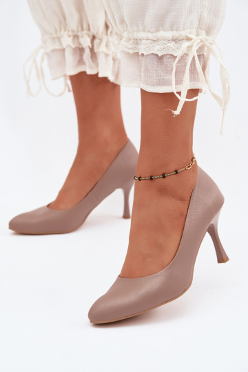 Tonfarbene High Heels aus Kunstleder Zazoo 1070 2