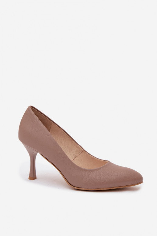 Escarpins couleur argile en simili cuir Zazoo 1070