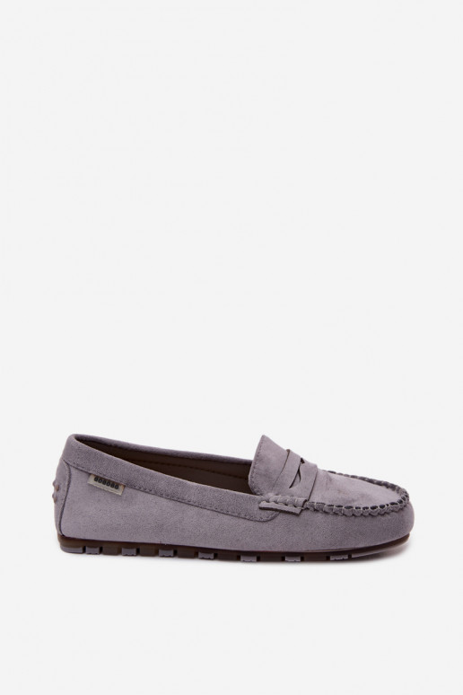 Mocassins plats en faux daim gris Galadriel