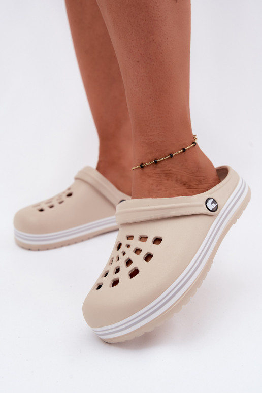 Damen leichte sandfarbene Slipper Ashby