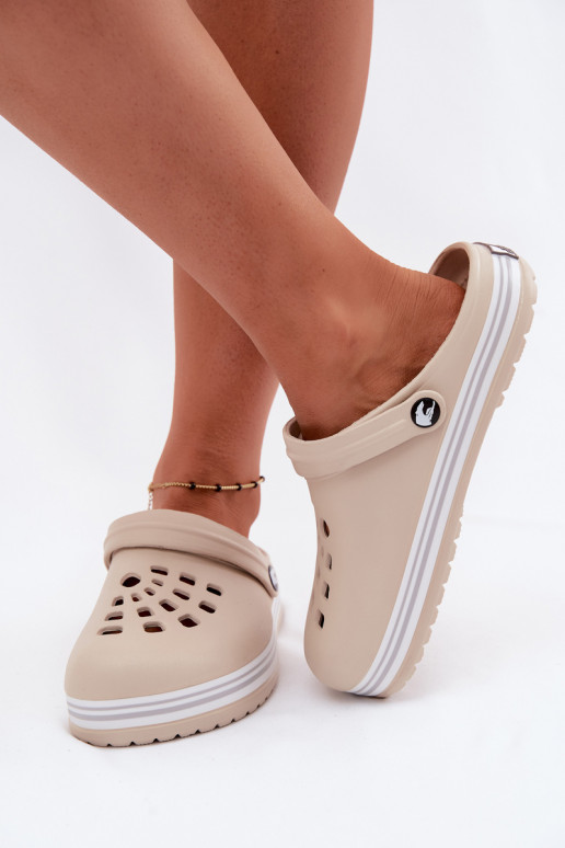 Dames lichte zandkleurige slippers Ashby