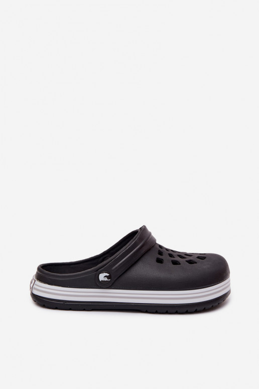 Dames lichte zwarte slippers Ashby