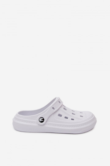 Heren lichte witte slippers Route 2