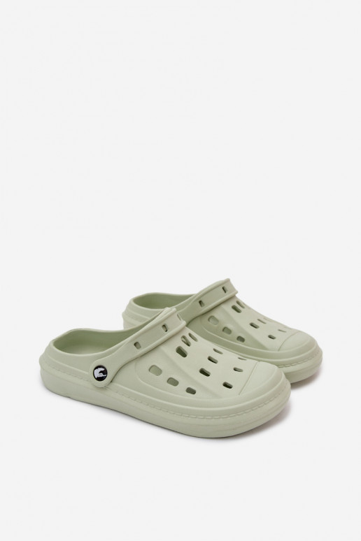 Herren leichte pastellgrüne Slipper Route