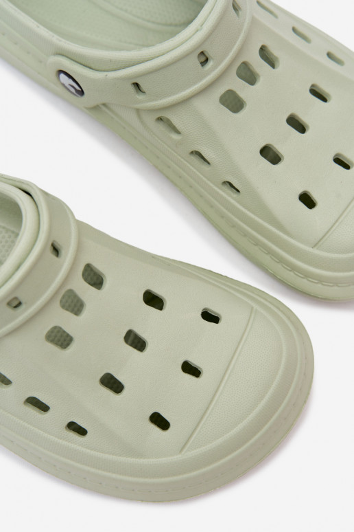 Herren leichte pastellgrüne Slipper Route
