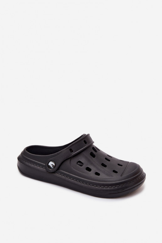 Herren leichte schwarze Slipper Route