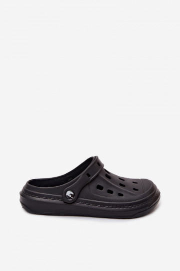 Heren lichte zwarte slippers Route 2