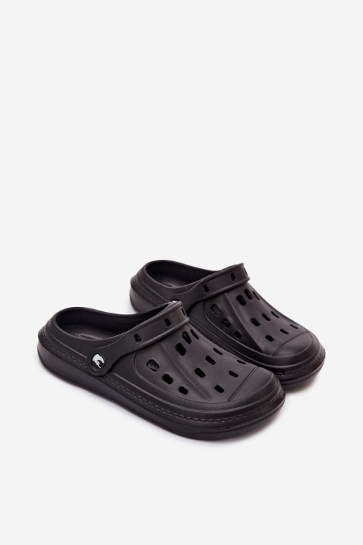 Herren leichte schwarze Slipper Route