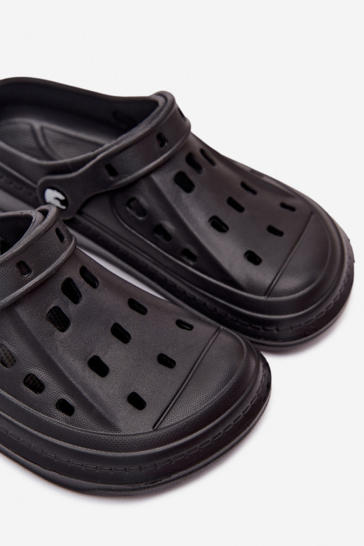 Herren leichte schwarze Slipper Route