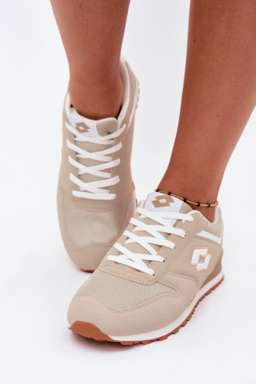 Damen sandfarbene Sneakers LOTTO 2401850U EPICAN