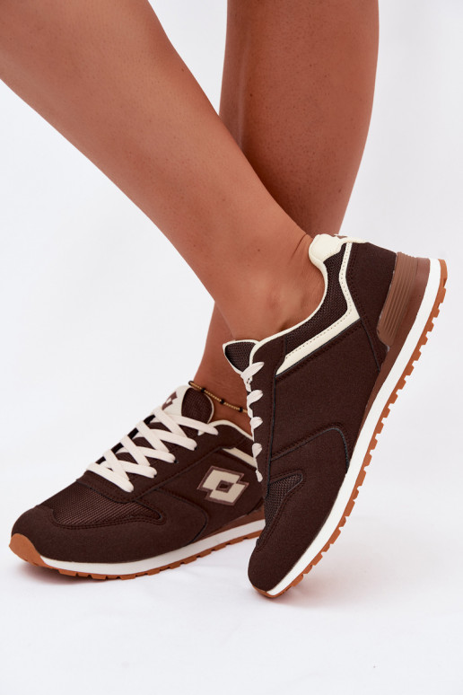Damen schokoladenfarbene Sneakers LOTTO 2401850U EPICAN