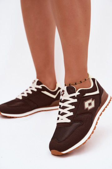 Damen schokoladenfarbene Sneakers LOTTO 2401850U EPICAN 2
