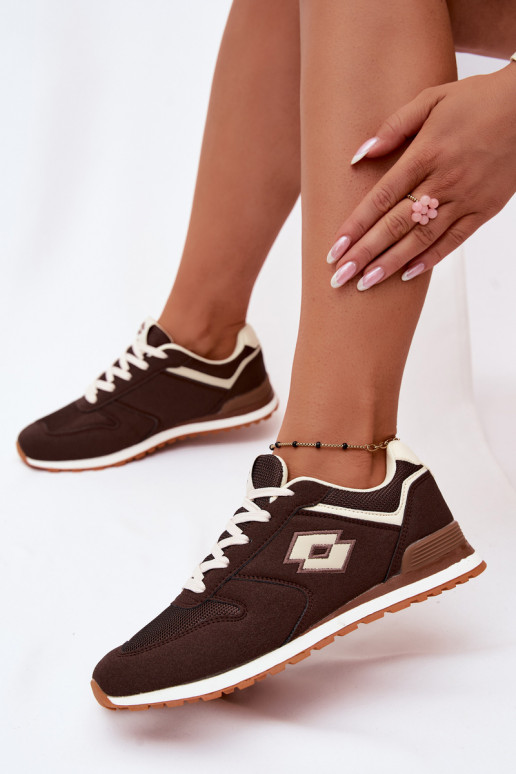 Damen schokoladenfarbene Sneakers LOTTO 2401850U EPICAN