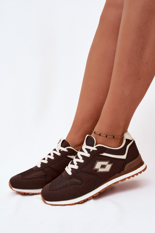 Dames chocoladekleurige sneakers LOTTO 2401850U EPICAN