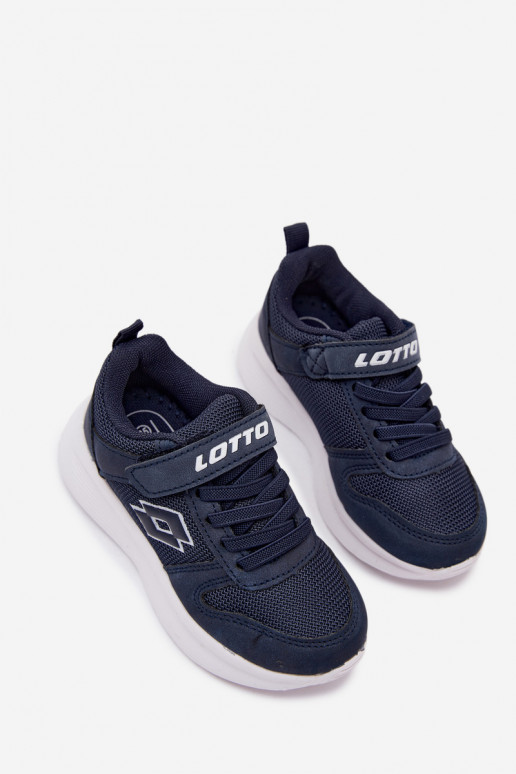 Kindersneakers met klittenband LOTTO SOBRIO 2601570K donkerblauw