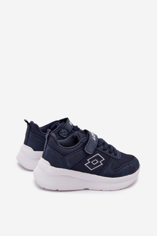 Kindersneakers met klittenband LOTTO SOBRIO 2601570K donkerblauw