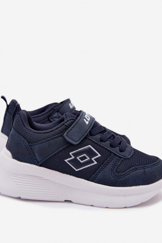 Baskets pour enfants avec Velcro LOTTO SOBRIO 2601570K bleu foncé