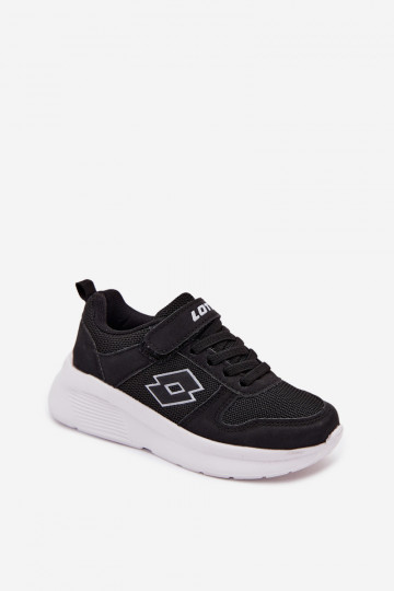 Kindersneakers met klittenband LOTTO SOBRIO 2601570K zwart