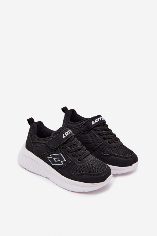Kindersneakers met klittenband LOTTO SOBRIO 2601570K zwart