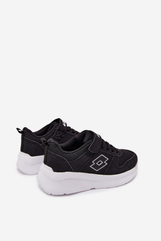 Baskets pour enfants avec Velcro LOTTO SOBRIO 2601570K noires